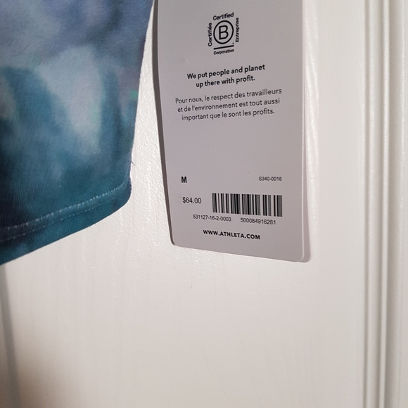 Athleta Tie Dye Crop Bra Top Medium - Picture 3 of 4